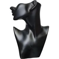 Présentoir à Bijoux Collier Femme Modèle Tête Bijoux Support pour Chaîne Collier, Le noir