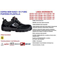 cofra zapatilla new suez nº42 s1 p src puntera+plantilla