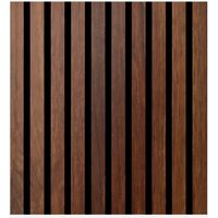 Panel acústico con ranuras efecto madera 12pzs 60x60 cm - Nogal