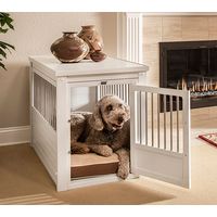 Jaula para Perros Confort Modelo Arkansas - Perrera de Interior - Cuatro Colores y Tres tamaños a Elegir (Blanco, L (91,2X60,2X71,1cm))