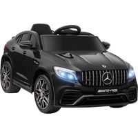 Macchina Elettrica per Bambini 3-5 Anni Mercedes con Cintura di Sicurezza e Telecomando, Nero