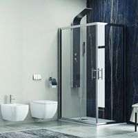 Cabina doccia 140x80 2 ante scorrevoli cristallo 6mm anticalcare KF1000 kamalu