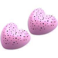 2 x LED Nachtlicht SOLAR HEART projiziert Herzen/Sterne mit Solar/USB aufladbar