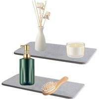 Lot de 2 Tapis Diatomite, Absorption Rapide, Organisateur Évier, Antidérapant, Cuisine Salle De Bain