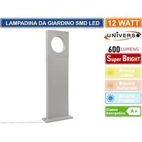 Lampione da TERRA a LED Lampioncino 12W esterno 50CM IP65 PALO Giardino Viale bianco freddo,Bianco