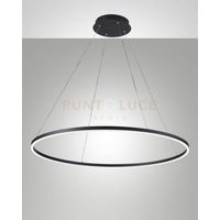 GIOTTO SOSPENSIONE NERA D.100CM A LED 4000K - 60W - 6700 lm DIMMERABILE C/ACC. SMART