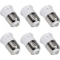 Adaptador de bombilla LED de bayoneta E27 a B22, convertidor de base de lámpara E27 a B22, adaptador de casquillo de tornillo a bayoneta, paquete de 6