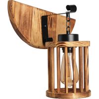 Aplique de pared, Estructura de madera 15x15x25 cm