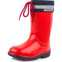 Ladeheid Bottes de Pluie Mixte Enfant Bottes en Caoutchouc Resistantes à l'eau pour Fille et Garçon Chaussures Imperméables LA-972 (Rouge/Noir, 31 EU)