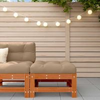 vidaXL Repose-pieds de jardin Pin massif Pin brun ciré