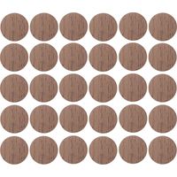 30x Cache vis adhésif autocollant diamètre 20mm bouchon trou meuble table chaise maison, bois chêne foncé