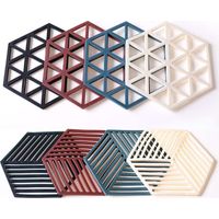 Silicone Trivet Mats 8 Pcs Heat Resistant Kitchen Tool