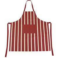 Grembiule pop righe bordeaux crema cm 80x90