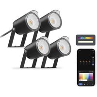 Außen led spot ksix kit 4 schwarz 18W 900 lumen