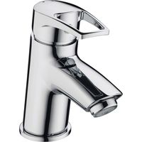 Bristan Smile Chrome Mono Basin Mixer Tap with Clicker Waste - SM-BAS-C