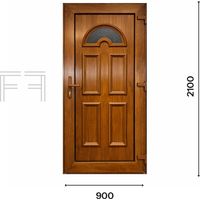 Portoncino d'ingresso in Pvc G. Oak M.4 - 900 x 2100 APERTURA TIRARE A DESTRA VISTA INTERNA