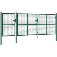 Maison Exclusive - Maschen-Gartentor Grün 400x125 cm Verzinkter S