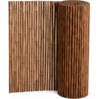 Arella in Bamboo Carbonizzato Ø 20-30 mm Recinzione Frangivista Premium da Giardino e Balcone Piscina Schermo Privacy Esterno Resistente alle Intemperie 150 x 250 cm Marrone Scuro