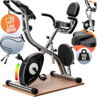 SPORTANA® Eagle 4 Folding Multi Trainer Exercise Bike 10 Levels HR Sensor BT App
