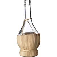 FIASCO DI VETRO RIVESTITO IN PAGLIA 2000 ml- 6 pezzi - Senza Marca