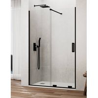 Porta doccia scorrevole 1+1 CIRENE (KENNA) 105 cm Profilo Nero Barra Perpendicolare