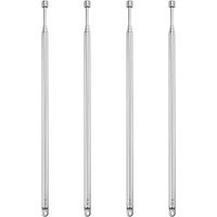 4 Pièces 60cm 4 Sections Antenne Télescopique, Antenne Télescopique Portable FM, Antennes Radio FM Télescopiques Portables, pour TV Dab AM/FM Réception Stéréo