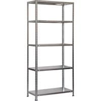 SimonRack Étagère Rangement, 2000x1100x500 mm, 5 Niveaux, 90 kg Capacité de Charge et Point de Flexion, Métal , Étagère Garage, Galvanisé - Comfort