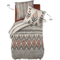 Parure de couette 140 x 200 "Minots" Réversible 100% Coton / 57 Fils/cm² - Ethnic - -