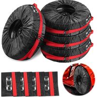 Set mit 4 universellen Reifenabdeckungen für 19 bis 23 Zoll Reifen, wasserdicht, staubdicht und schneesicher, mit verstärktem Griff.