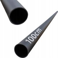 Tube en acier - 100 cm - Ø 25 mm - Noir - Revêtement en poudre - Durable - Idéal pour balustrades sécurisées