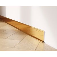 Dekorative Sockelleiste F aus rostfreiem Stahl für Wand und Wand 6cm x 270cm - glänzend gold