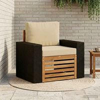 vidaXL Outdoor Middle Sofa Natural