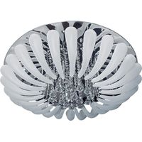 Plafoniera nice 24xg4 12v+132x0.04w led h.30xd.80cm cromo