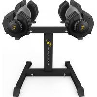 Strongology Urban25 Grey Adjustable Dumbbell Pair with Free Durable Steel Adjustable Urban25 Dumbbell Floor Stand