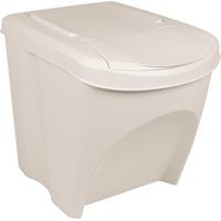 Poubelles empilables, lot de 3, blanches, 75 litres, polypropylène