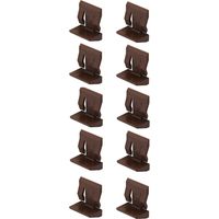 Cyclingcolors – 10x taquet étagère marron – Pour tablette en verre – Support en plastique pour meuble – Fixation dans placard ou armoire