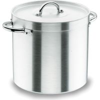 Marmite Lacor 60 cm en acier inoxydable avec couvercle Marmite droite finition mate Compatible plaques vitrocéramiques, élec