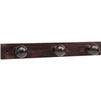 Kleiderbügel aus dunklem Holz mit 3 Knöpfen 3773-0 Inofix
