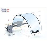 Protection de mandrin de tour avec écran monolithique ø 400 Tecnopiu PTO 02/400