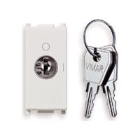 VIMAR - 14087.CU 2P NO 16A bouton-poussoir + clé universelle blanche