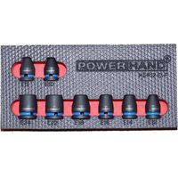 PowerHand KI-R12-E1 8pcs. E-Torx Impact Socket 1/2 Set in EVA Foam Tray
