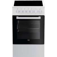 Beko – Cuisinière vitrocéramique électrique 60L 5800W 4 foyers – Convection naturelle – Nettoyage manuel – Largeur 50cm – Éclairage intérieur