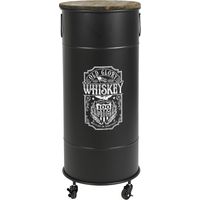Bar mobile collezione OLD GLORY stile industriale - Diametro 40cm, Altezza 85cm