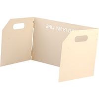 Abri de cuisine de camping pliable et portable en métal, blanc, résistant au vent.