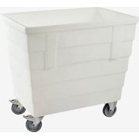 Bac double-paroi 500 L - roues chape inox - blanc - AVEC BONDE - Gilac