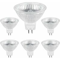 800Lm Warmweiß 2700K Dimmbare Halogenlampe Gu5.3 50W 12V Halogenstrahler Mr16 6er-Pack
