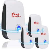 Ultrason Souris Et Rat,4PCS RéPulsif Ultrasons Anti Souris Nouvelle Version Prise Anti Moustique Appareil Anti Mouche Insectes