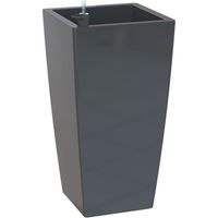 Pot à fleurs auto-arrosant ARTEVASI Pisa carré anthracite 45 L