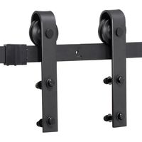 Yaheetech – Kit de rail de porte coulissante 200 cm – Acier carbone – Charge max 100 kg – Pour portes jusqu'à 84 cm de large – Installation rapide