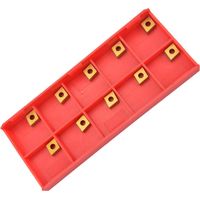 Plaquette De Tournage - Carbure - 10 x 10 x 2,5 mm - Pour Tour À Métaux - 10 Pièces